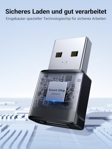 UGREEN 10Gbps USB C Adapter auf USB, USB C Buchse zu A Stecker(3er Pack) | USB A auf USB C Adapter kompatibel mit iPhone 17 Serie, iPad Air/Pro, Galaxy S26/S25 Serie, Kartenleser, SSD, Laptop, PC usw