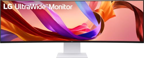 LG UltraWide 49U950A-W.AEU (49 Zoll) 32:9 Curved DQHD Nano IPS Monitor, 144Hz, AMD FreeSync™ Premium, DisplayHDR™ 400, USB-C (90W), Weiß