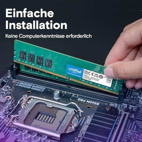 Crucial DDR4 RAM 32GB Kit (16GBx2) 3200MHz CL22, PC Computer Arbeitsspeicher, (auch 2933MHz / 2666MHz) - CT2K16G4DFRA32A