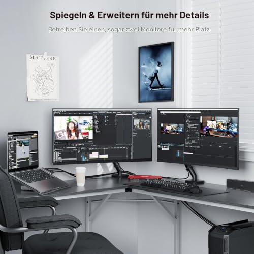 BENFEI 4K DisplayPort auf HDMI Kabel 1,8M [Geflochten, Aluminiumhülse], unidirektionales DisplayPort-Computer zu HDMI-Monitor, DP 1.2 zu HDMI 1.4 kompatibel mit HP ThinkPad AMD NVIDIA Desktop