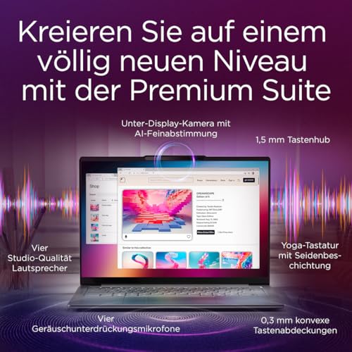 Lenovo Yoga Slim 9i | Laptop | Intel Ultra 7 | 32GB | 1TB | 65W Netzteil | CoPilot+PC|14" 4K WQUXGA Display |OLED|Touch|Intel Core Ultra 7 258V|32GB RAM|1TB SSD|Intel Arc|QWERTZ|Windows 11|Tidal Teal