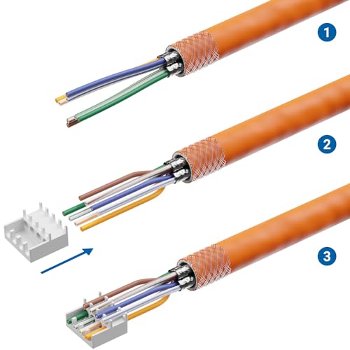 deleyCON CAT6 LSA Outdoor Netzwerkkabel Kupplung IP68, 1 Stück - Schwarz