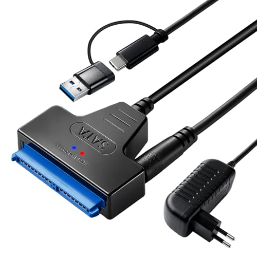 SATA USB Adapter für Externen und Internen Festplatten 2,5 & 3,5 SSD / HDD