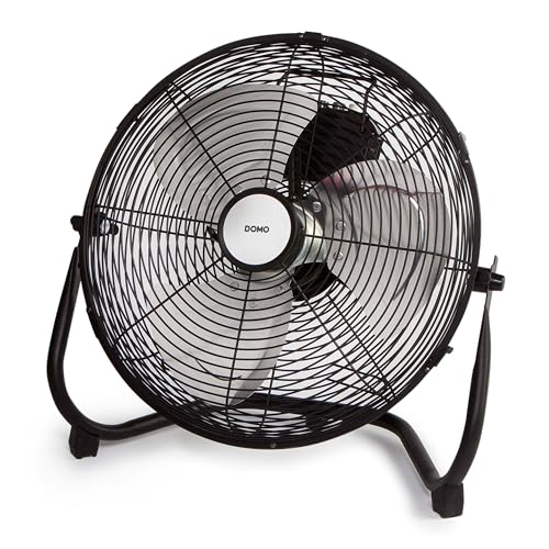 DOMO DO8134 Bodenventilator - Luftkühler mit 3 Geschwindigkeitsstufen - Ø 35 cm - Metall - Schwarz