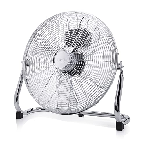 Tristar Bodenventilator, 40 cm, 3 Stufen, 130° Neigbar, 45 W | Metallrahmen mit Antirutschfüßen, Luftstrom 3717 m³/Stunde, Handgriff, Überhitzungsschutz, VE-5936