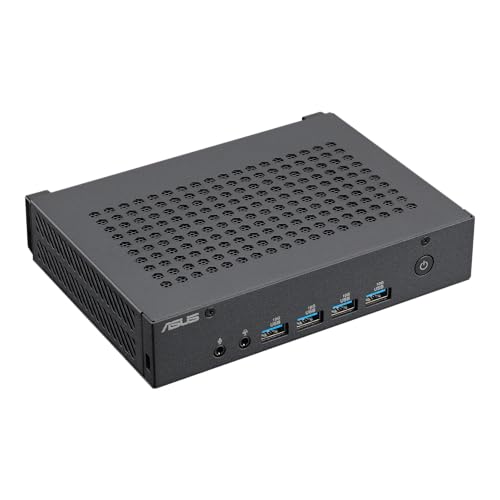 Asus ExpertCenter PN43-SN200AD Mini Desktop PC (Intel N200 Prozessor, integr. Intel UHD Grafik, 4GB DDR4 Speicher, 128GB M2. NVMe PCIe 4.0 SSD, WiFi 6E, Bluetooth 5.2, Windows 11 Pro, Passive Kühlung)