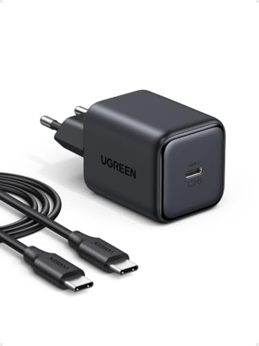 UGREEN USB C Ladegerät 45W, PD iPhone Netzteil, PPS Schnellladegerät | Inkl. 1x 1,5m Kabel, ideal für unterwegs, kompatibel mit iPhone 17 Pro Max, Galaxy S26, S25, MacBook Neo/Air, iPad, Pixel 9