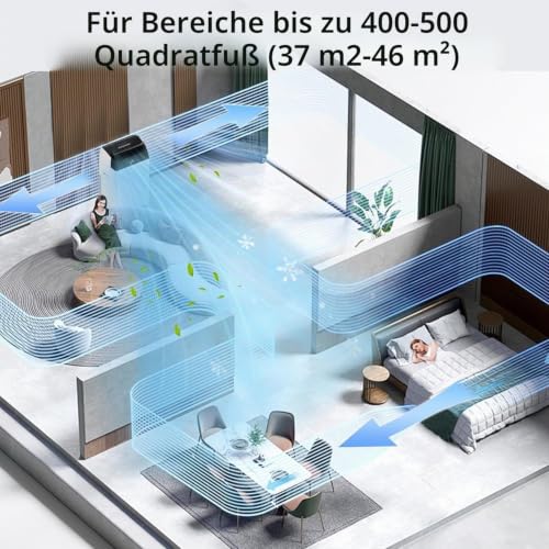 Mobile klimaanlage,10000 BTU Mobiles Klimagerät mit Abluftschlauch 4 in-1 Mobile Klimaanlage Silent <52 dB+ Fernbedienung | Fenster-Installationsset |24h-Timer Ideal für Haus/BüRo