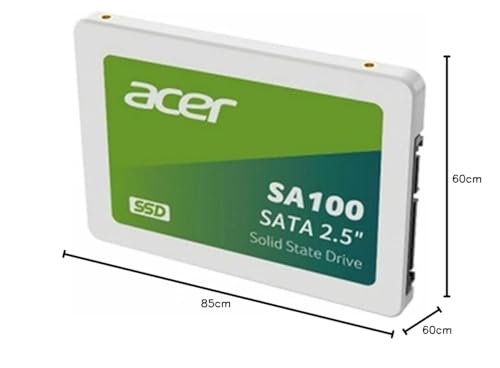 Acer SA100 240GB SATA III 2,5 Zoll Interne SSD – Solid-State-Laufwerk für Desktop-PCs & Notebooks, zuverlässige Speicher-Upgrade-Lösung