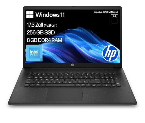 HP Laptop, 17,3" HD+, Intel N200, 8GB RAM, 256GB SSD