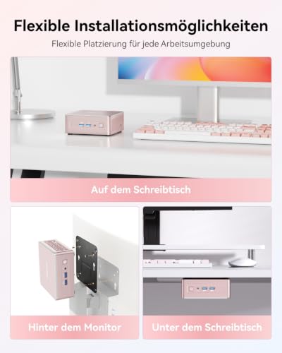 GEEKOM A5 2027 Mini PC, AMD Ryzen 7 7730U, 16GB DDR4 RAM, 512GB SSD | (8C/16T bis 4,5 GHz), 3 Jahre Support, 4K Quad-Display, WiFi 6 BT 5.4, Agentic AI PC für Home Office, Business, Multimedia