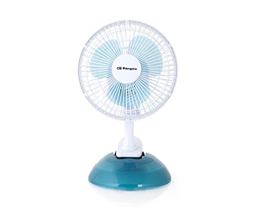 Orbegozo TF 0219 Tischventilator 2 in 1 mit Clip und Tischventilator, Leistung 8 W, 2 Geschwindigkeitsstufen, Durchmesser Propeller 15 cm