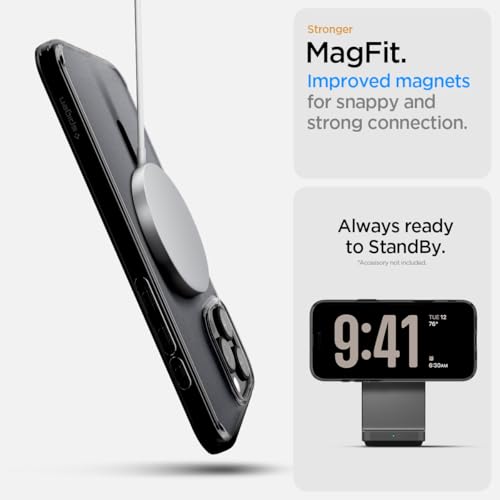 Spigen iPhone 16 Pro Hülle Ultra Hybrid T MagFit - Frost Black | Kompatibel mit MagSafe, Kamerasteuerung, Air Cushion Tech, Anti-Yellowing, Military-Grade Schutz, Spigen Original Serie