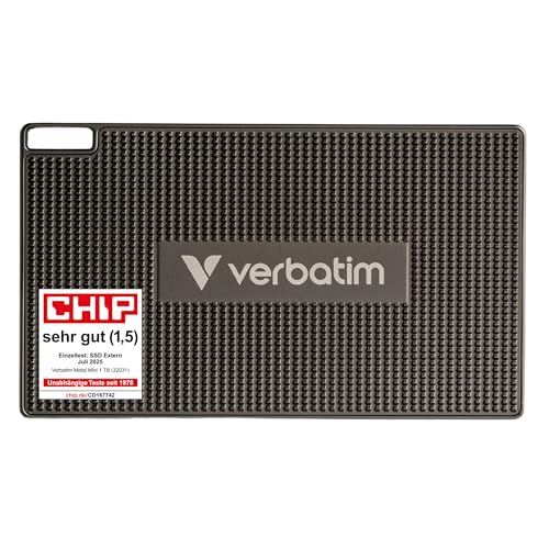 Verbatim Metal Mini Portable SSD 1TB USB 3.2 Gen2 2000MB/s Externe SSD | Metal Portable SSD 1 TB, bis zu 2000 MB/s lesen, 1750 MB/s Schreiben, USB 3.2 Gen 2 für PC, Mac, Smartphone und Spielekonsole