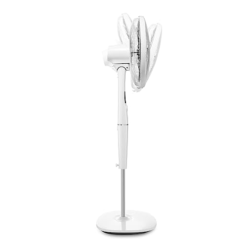 TROTEC TVE 26 S Standventilator 30 Watt | Oszillierend 85°, 5 Betriebsmodi Ø 40 cm, höhenverstellbar, mit Fernbedienung, LED-Display