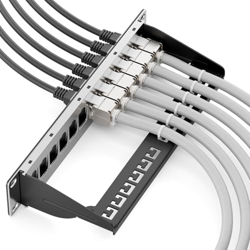deleyCON 10m CAT6 Verlegekabel 1000 Mbit Gigabit S/FTP - Grau