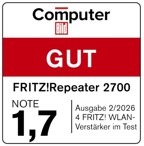 FRITZ!Repeater 2700 | WLAN Mesh Erweiterung | Wi-Fi 7 bis zu 6,5 GBit/s