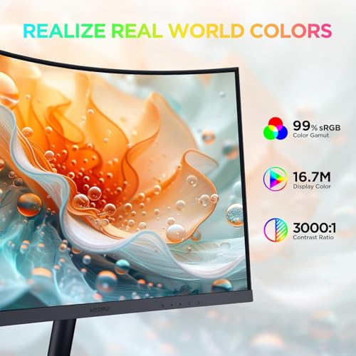 KOORUI 23.6 Zoll Bildschirm Curved Monitor Full HD 100Hz 3000:1 24N5CA