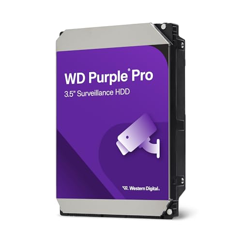 WD Purple Pro 22 TB Interne Festplatte 3,5 Zoll - OptiNAND, 550 TB/Jahr Workload-Rate, 512 MB Cache, 7.200 U/min, AllFrame KI-Technologie