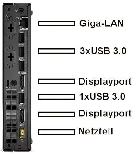 Lenovo ThinkCentre M710q Intel i7 7700 8-Thread 4.2 GHz Business Office Multimedia Computer mit 3 Jahren Garantie! - 32 GB - 1000 GB SSD - USB 3.0 - WLAN - Windows 11 Prof. 64-Bit - #8233