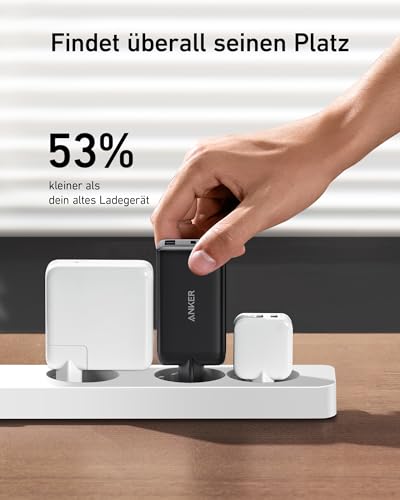 Anker Nano 65W USB C Ladegerät, 3-Port PPS Schnellladegerät, iPad Ladegerät | Netzteil USB C, Schnellladen für MacBook Pro, Dell XPS, iPhone 17/16/15 Serie, Galaxy, iPad Pro, Pixel
