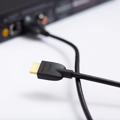 Amazon Basics HDMI-Kabel 7,6m, 18 Gbit/s Hochgeschwindigkeit mit Ethernet, 4K@60Hz, Schwarz