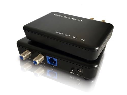 MoCA 2.5 Adapter Kit mit 2,5G Ethernet-Port und PoE+ 30W für Ethernet über Koax – Ideal für Wi-Fi 6E/7 Access Points, IP-Kameras und mehr – Modell KB-M3-03
