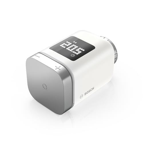 Bosch Smart Home Heizkörper-Thermostat II [+M], smartes Heizkörperthermostat für intelligentes Heizen & Energiesparen, mit Matter, App-Steuerung, Apple Home, Google Home & Alexa, Controller benötigt