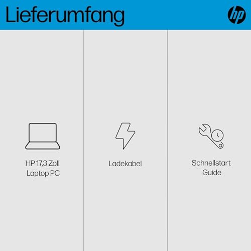 HP Laptop mit 17,3" HD+ Display, Intel Celeron N4120, 8 GB DDR4 RAM, 256 GB SSD, Intel UHD-Grafik, Windows 11, QWERTZ Tastatur, Schwarz