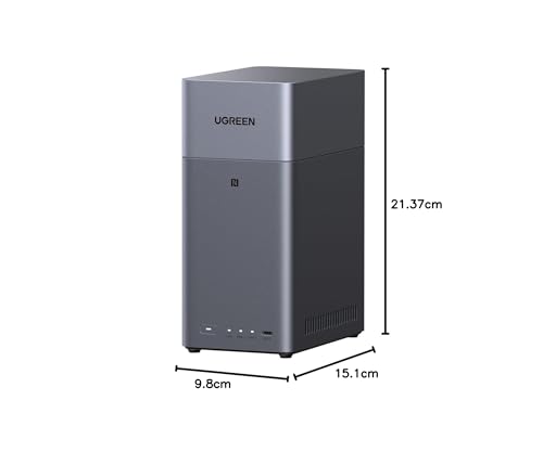 UGREEN NASync DH2300 2 Bay NAS für Einsteiger und Privatanwender (ohne HDD) | 8-Core RK3576, 1GbE, 4 GB Onboard-RAM, 4K HDMI, ideal fuer Smartphone-Backups, private Dateien, Familienfreigabe
