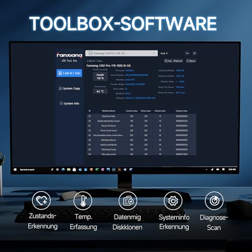 fanxiang S101 512 GB SSD SATA III 2,5" Interne，3D TLC NAND，540 MB/s Lesen | 500MB/s Schreiben，6Gb/s，SLC-Cache，SATA 3 Interne Festplatte für Laptops, Desktop-PCs , Schwarz