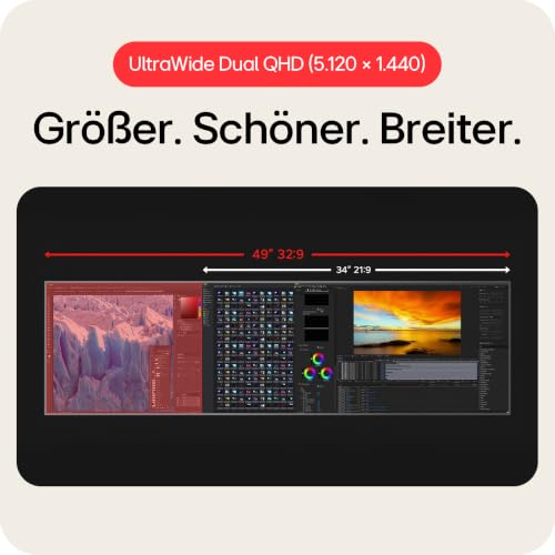 LG UltraWide 49U950A-W.AEU (49 Zoll) 32:9 Curved DQHD Nano IPS Monitor, 144Hz, AMD FreeSync™ Premium, DisplayHDR™ 400, USB-C (90W), Weiß