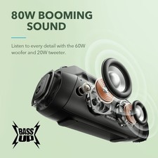 soundcore Anker Motion Boom Plus Bluetooth Lautsprecher, Tragbar Regular, Schwarz