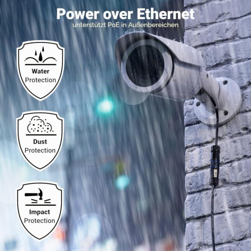 deleyCON CAT6 LSA Outdoor Netzwerkkabel Kupplung IP68, 1 Stück - Schwarz