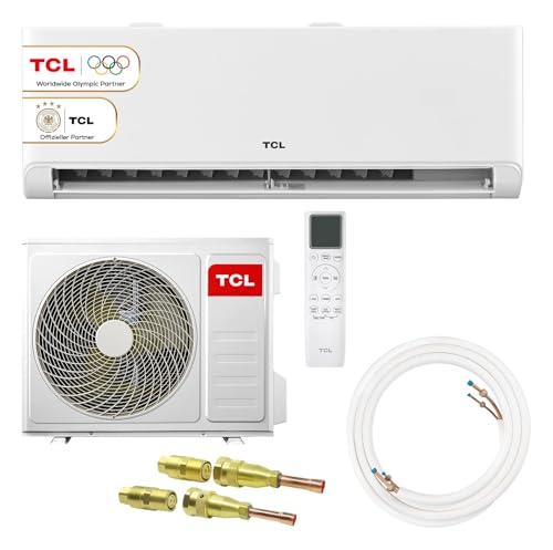 TCL BreezeIn Split Klimaanlage 12000 BTU (3,4 kW) - Quick Connect Set (5m) - R32 Vorbefüllt - Heizen & Kühlen - App & Alexa Steuerung