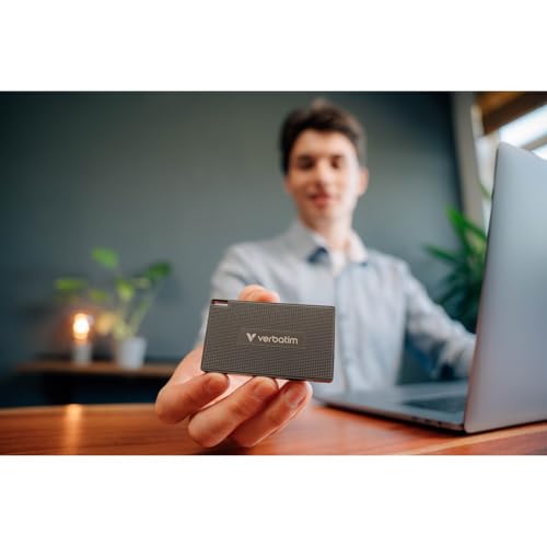 Verbatim Metal Mini Portable SSD 1TB USB 3.2 Gen2 2000MB/s Externe SSD | Metal Portable SSD 1 TB, bis zu 2000 MB/s lesen, 1750 MB/s Schreiben, USB 3.2 Gen 2 für PC, Mac, Smartphone und Spielekonsole