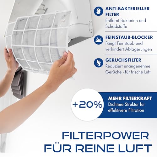 ZENIRO Multi Split Klimaanlage 2 Innengeräte Set (2 x 3,5kW) Klimagerät Air Conditioner mit Heizfunktion 21000 BTU 6,2kW A++ WiFi/App-Steuerung 4D AirFlow Heizen bis -20°C Vorgefüllt R32