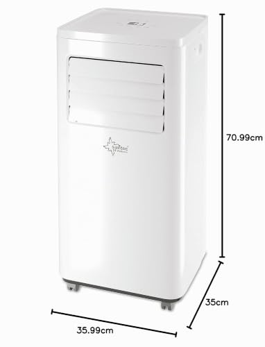 SUNTEC Mobiles Klimagerät Comfort 7.0 Eco R290 APP – Klimaanlage mobil und leise mit Smart App Steuerung – Entfeuchter für Räume bis 25 qm – Mobile Kühlung in Wohnung & Büro – 7.000 BTU – 2.050 Watt