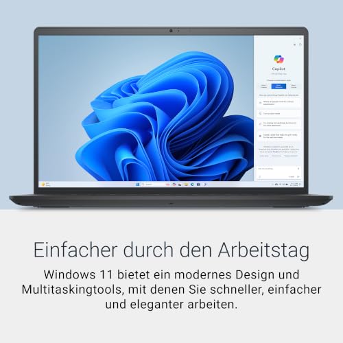 Dell 15 Laptop - Intel Core 3 100U, 8GB DDR5 RAM, 512GB SSD | 15,6" FHD entspiegelt, Intel UHD Grafik, Deutsch QWERTZ Tastatur, Windows 11 Home (Netzteil separat erhältlich)