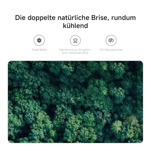 Xiaomi Mi Smart Standing Fan 2 Tisch- Standventilator mit optionaler iOS/Android Mi Home Appanbindung (15 W sparsamer BLDC Motor, 58 dB, 4 Geschwindigkeitsstufen, Google Assistant kompatibel) Weiß