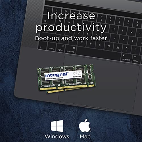 Integral 16GB(2x 8GB) DDR3 RAM 1600MHz SODIMM Laptop Notebook MacBook Arbeitsspeicher-Kit