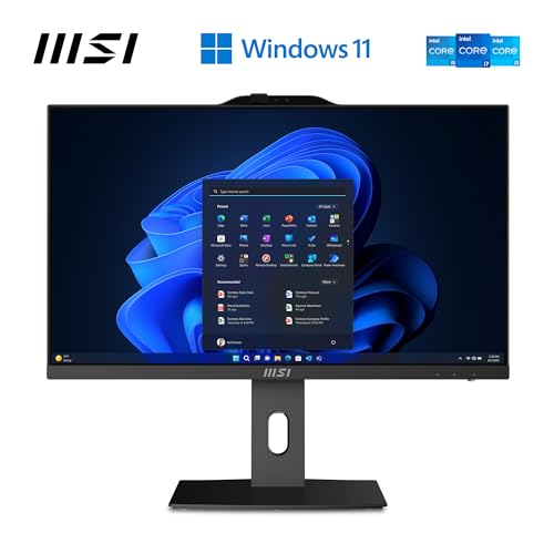 MSI PRO AP242P 14M-635DE AIO Desktop PC, 23,8 Zoll FHD IPS 100 Hz Bildschirm, i5-14400, 8 GB DDR5 RAM, 512GB PCIe NVMe SSD, WiFi 6E, Webcam - Tastatur, Maus, Windows 11 Pro - schwarz