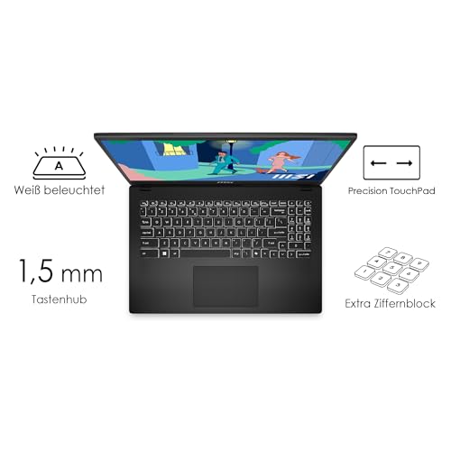 MSI Modern 15 B7M-463 15.6" Full HD Notebook AMD Ryzen 5 7430U 16 GB 512 GB SSD QWERTZ Schwarz