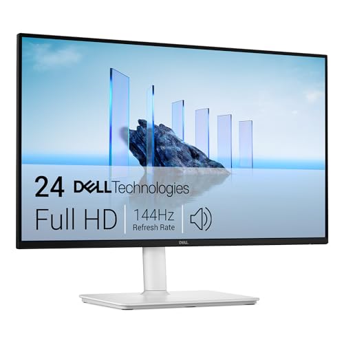 Dell 24 Plus Monitor - S2425HSM, Full HD (1920x1080), 144Hz, IPS, 1ms MPRT | AMD FreeSync, 99% sRGB, Höhenverstellbar, Eingebaute Lautsprecher, 2 HDMI, 3 Jahre Garantie, Weiß