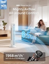 DREO 20Db Leiser Turmventilator, 28 Fuß/S Geschwindigkeit Elektrischer Lüfter mit Fernbedienung...