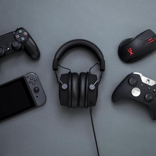 HyperX Cloud Alpha Kabelgebundenes Gaming Headset mit Dual-Chamber Sound | Kompetitives Gaming, Doppelkammer-Treiber, Reduzierte Verzerrungen, Ausgewogene Audiowiedergabe
