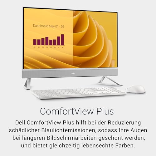 Dell 27 Inspiron All-in-One PC - Intel Core i5-1334U, 16GB DDR5, 512GB SSD | 27 Zoll IPS FHD, Wi‑Fi 6E, HDMI, USB‑C, Windows 11 Home, kabellose QWERTZ‑Tastatur & Maus