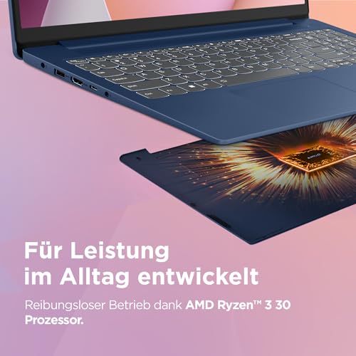 Lenovo IdeaPad Slim 3 | Laptop | Ryzen 3 | 8GB | 512GB | 15.6" Full HD Display | AMD Ryzen 3 30 | 512GB SSD | 8 GB RAM | AMD Radeon 610M Grafik | QWERTZ | Windows 11 | Blau