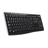 Logitech K270 Kabellose Tastatur f&uuml;r Windows | Kabellose Tastatur, Standardgr&ouml;&szlig;e, Nummernblock, 8 Sondertasten, PC/Laptop, Deutsches QWERTZ-Layout - Schwarz