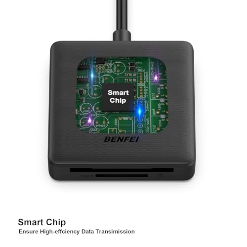 Speicherkartenleser, BENFEI 4 in 1 USB USB-C auf SD Micro SD MS CF Kartenleser Adapter